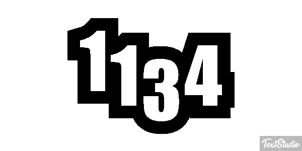 1134 Text effect