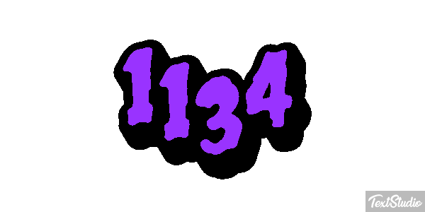 1134 Text effect