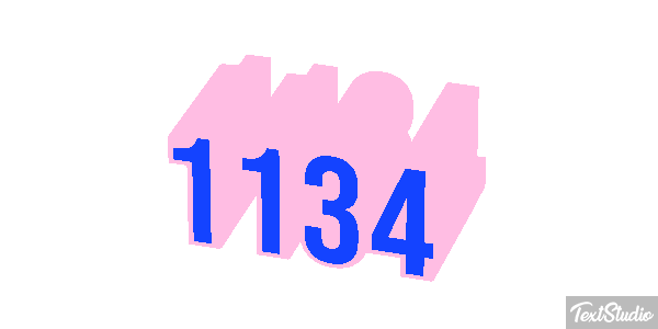 1134 Text effect