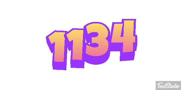 1134 Text effect