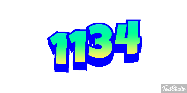 1134 Text effect