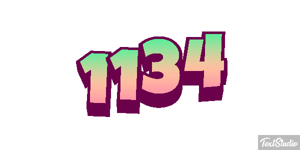 1134 Text effect