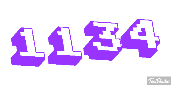 1134 Text effect