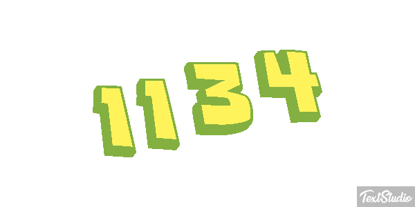 1134 Text effect