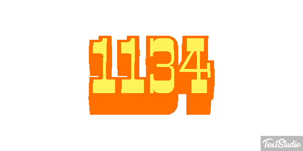 1134 Text effect