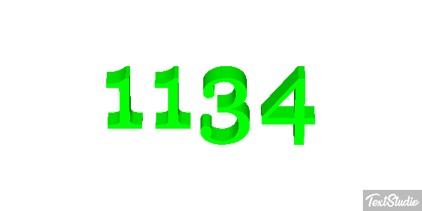 1134 Text effect