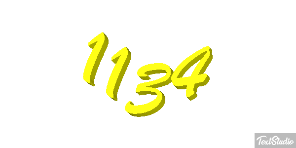 1134 Text effect