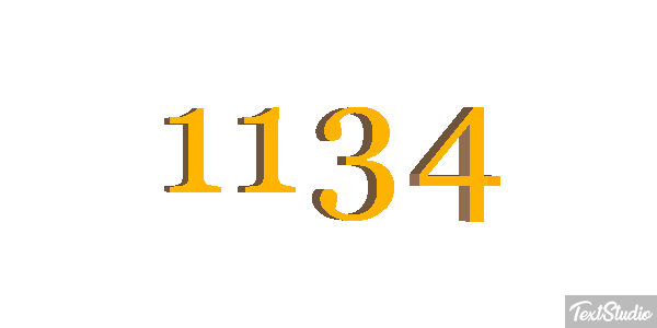 1134 Text effect