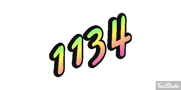 1134 Text effect