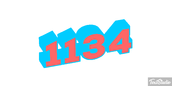 1134 Text effect