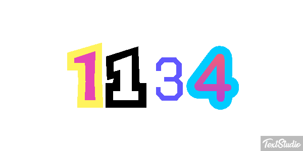 1134 Text effect