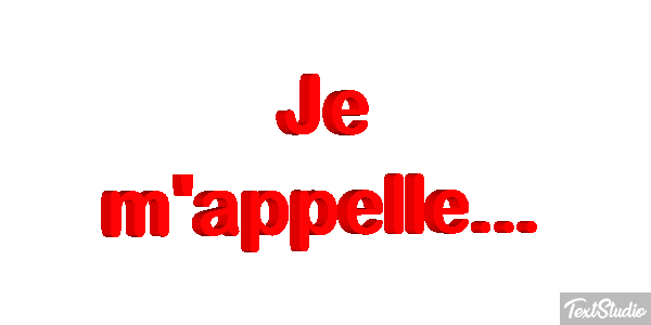 Je m'appelle... Effet de texte
