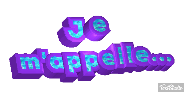 Je m'appelle... Effet de texte
