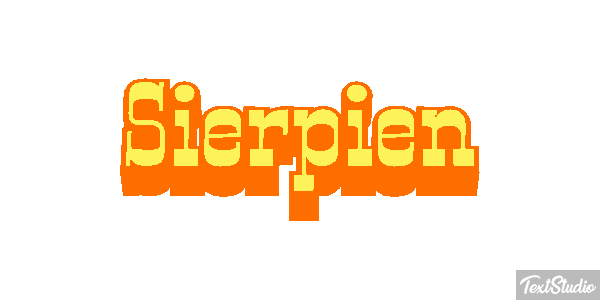 Sierpień テキスト効果