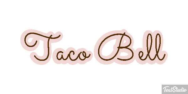Taco Bell Tekst effect