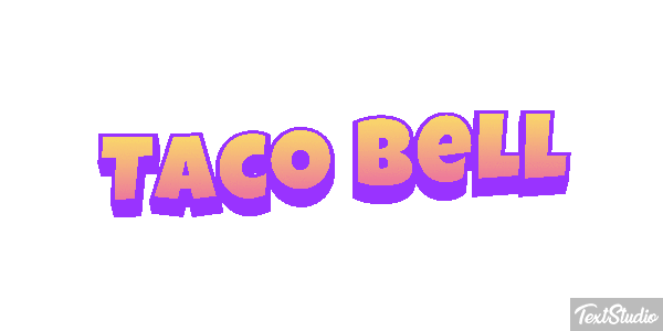 Taco Bell Tekst effect