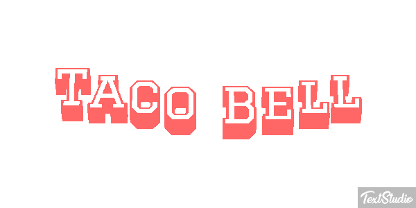 Taco Bell Tekst effect