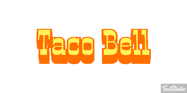 Taco Bell Tekst effect