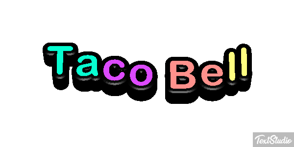 Taco Bell Tekst effect
