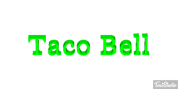 Taco Bell Tekst effect