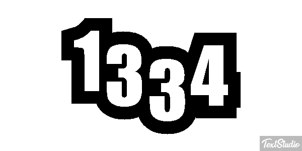 1334 Text effect