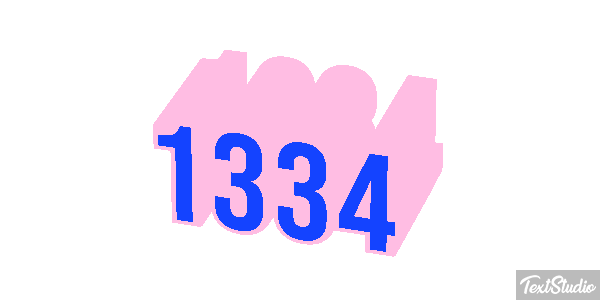 1334 Text effect