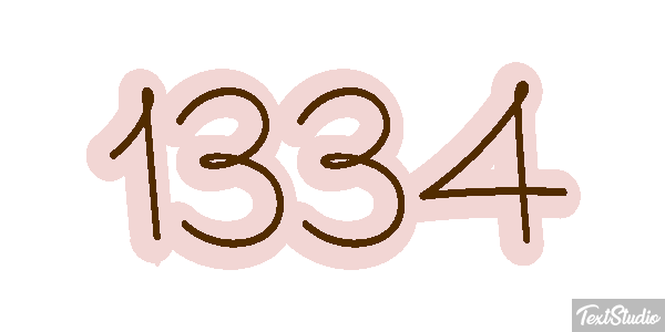 1334 Text effect
