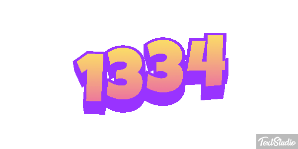 1334 Text effect