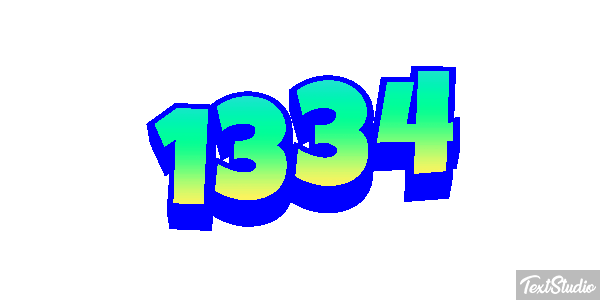 1334 Text effect