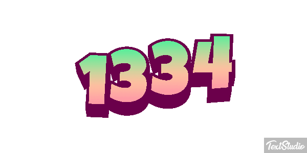 1334 Text effect