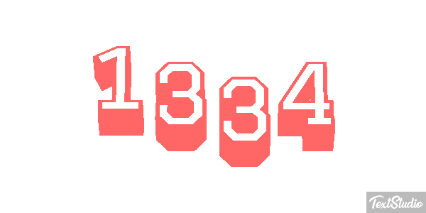 1334 Text effect