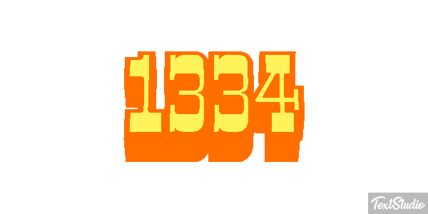 1334 Text effect