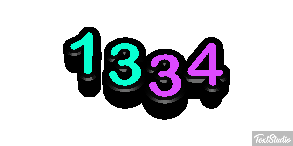 1334 Text effect