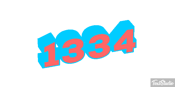 1334 Text effect