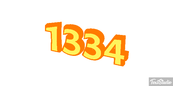 1334 Text effect