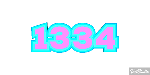 1334 Text effect