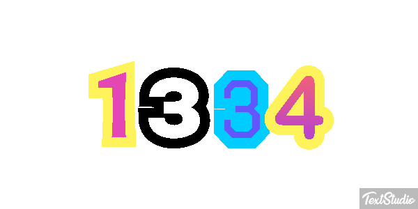 1334 Text effect