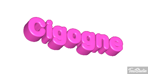 Cigogne Effet de texte