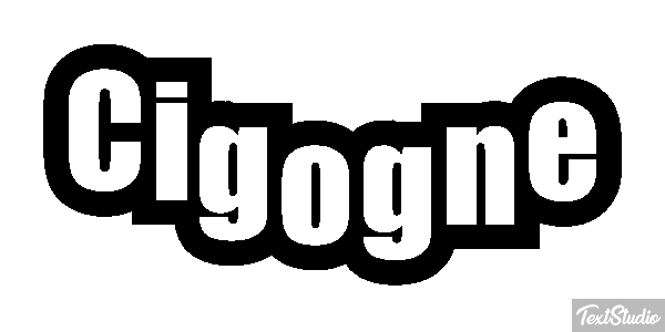 Cigogne Effet de texte