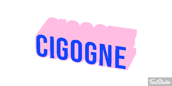 Cigogne Effet de texte