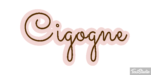 Cigogne Effet de texte