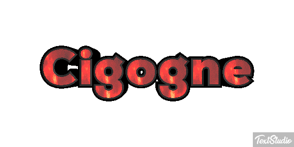 Cigogne Effet de texte
