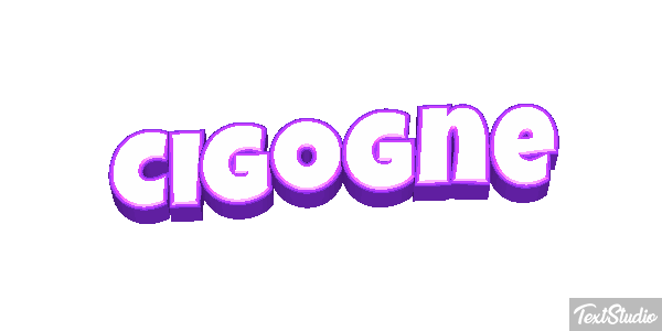 Cigogne Effet de texte