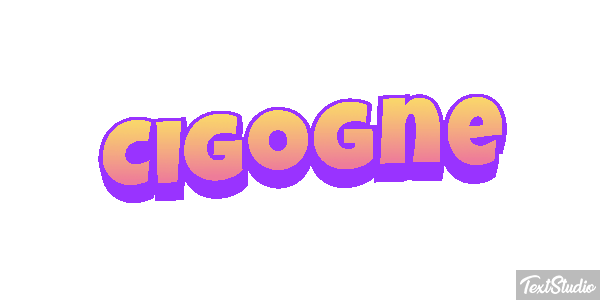 Cigogne Effet de texte