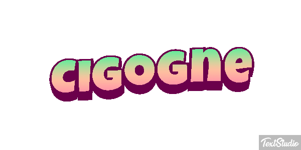 Cigogne Effet de texte