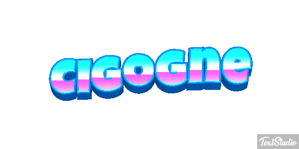 Cigogne Effet de texte