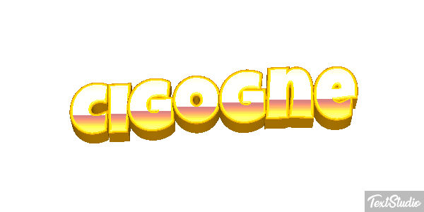 Cigogne Effet de texte