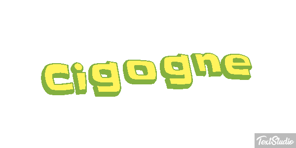 Cigogne Effet de texte