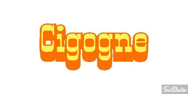 Cigogne Effet de texte