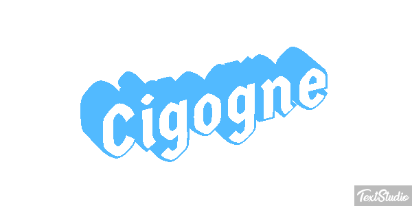 Cigogne Effet de texte